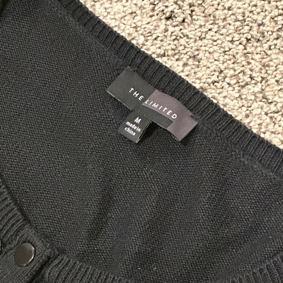 The Limited Black faux leather Cardigan medium - Picture 5 of 10